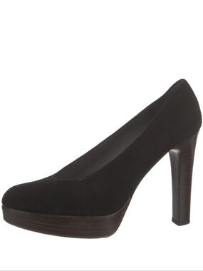 Vintage Stuart Weitzman Black Platform Heels Size Classic 90s Y2k Chic 9.5 B